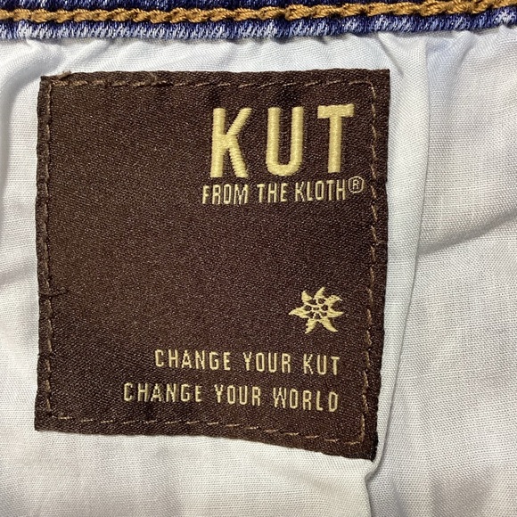 Kut from the Kloth Distressed Blue Jean Shorts - Picture 5 of 8